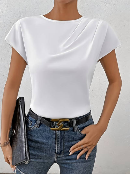 Women's Casual Plain White T-Shirt Wear | Ideal for Everyday Use